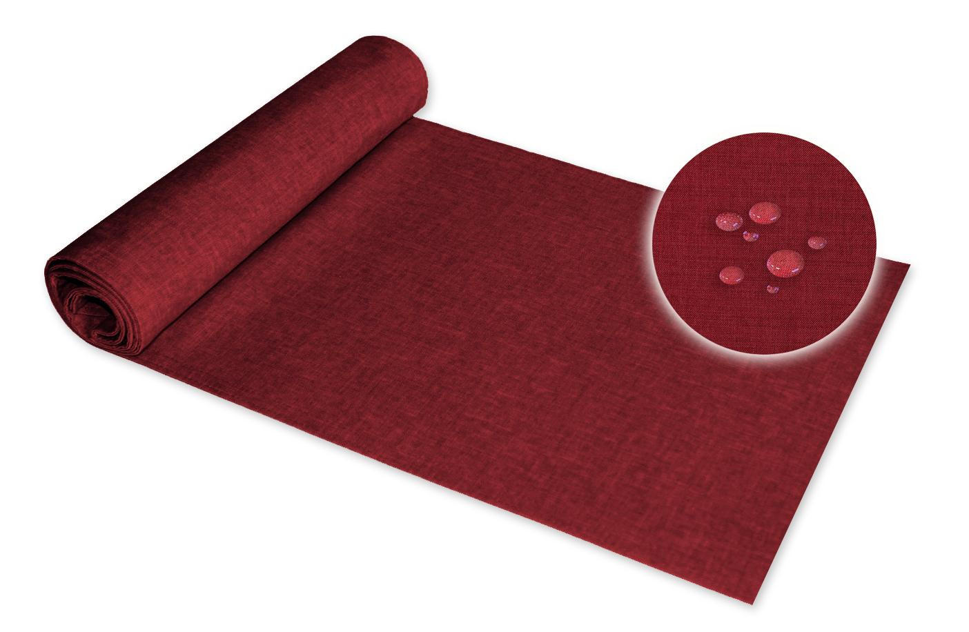 TISCHLÄUFER 40/100 cm Bordeaux Leinenoptik - Bordeaux, Textil (40/100cm) - TiborTex