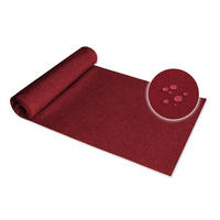 TISCHLÄUFER 40/100 cm Bordeaux Leinenoptik - Bordeaux, Textil (40/100cm) - TiborTex