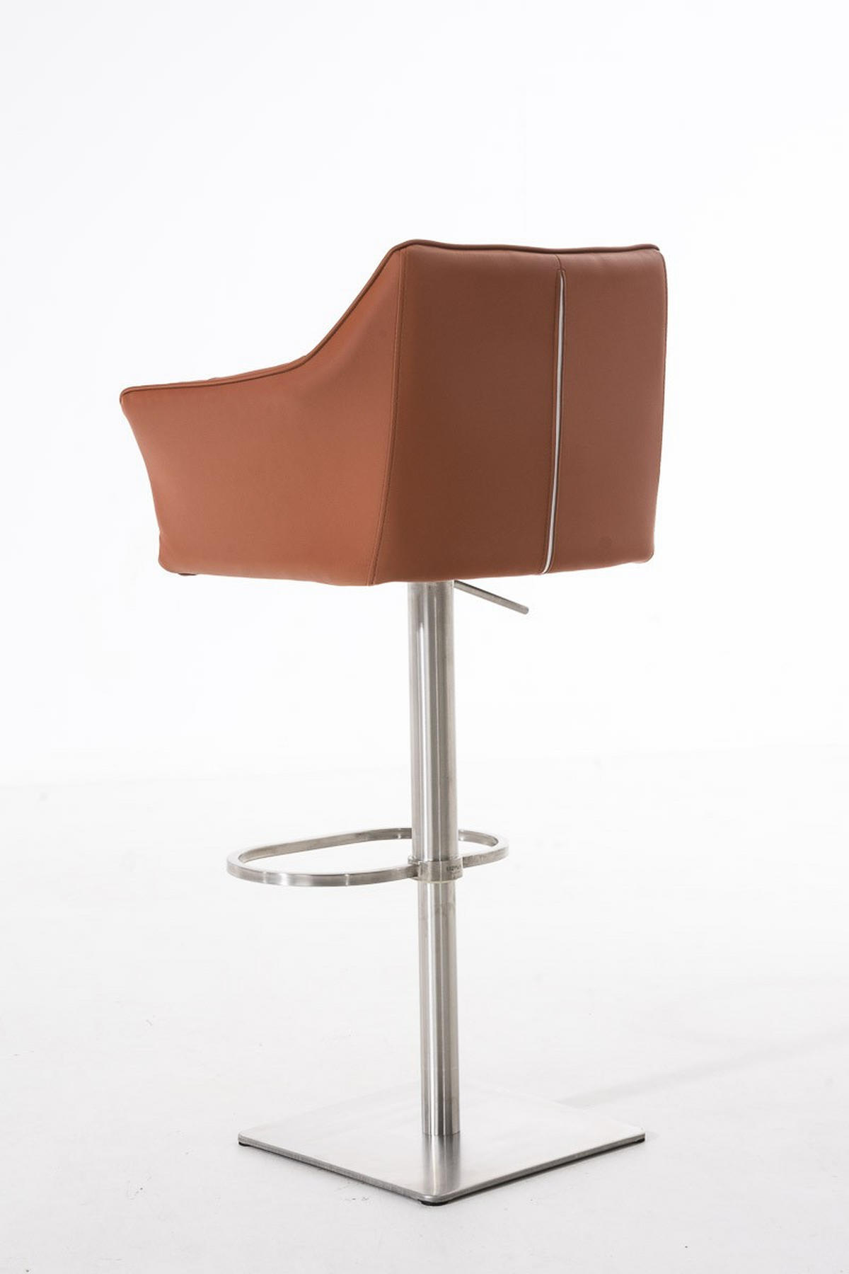 BARHOCKER Damaso 88x64x45 cm hellbraun - Hellbraun, Leder (64/88/45cm) - furnicato