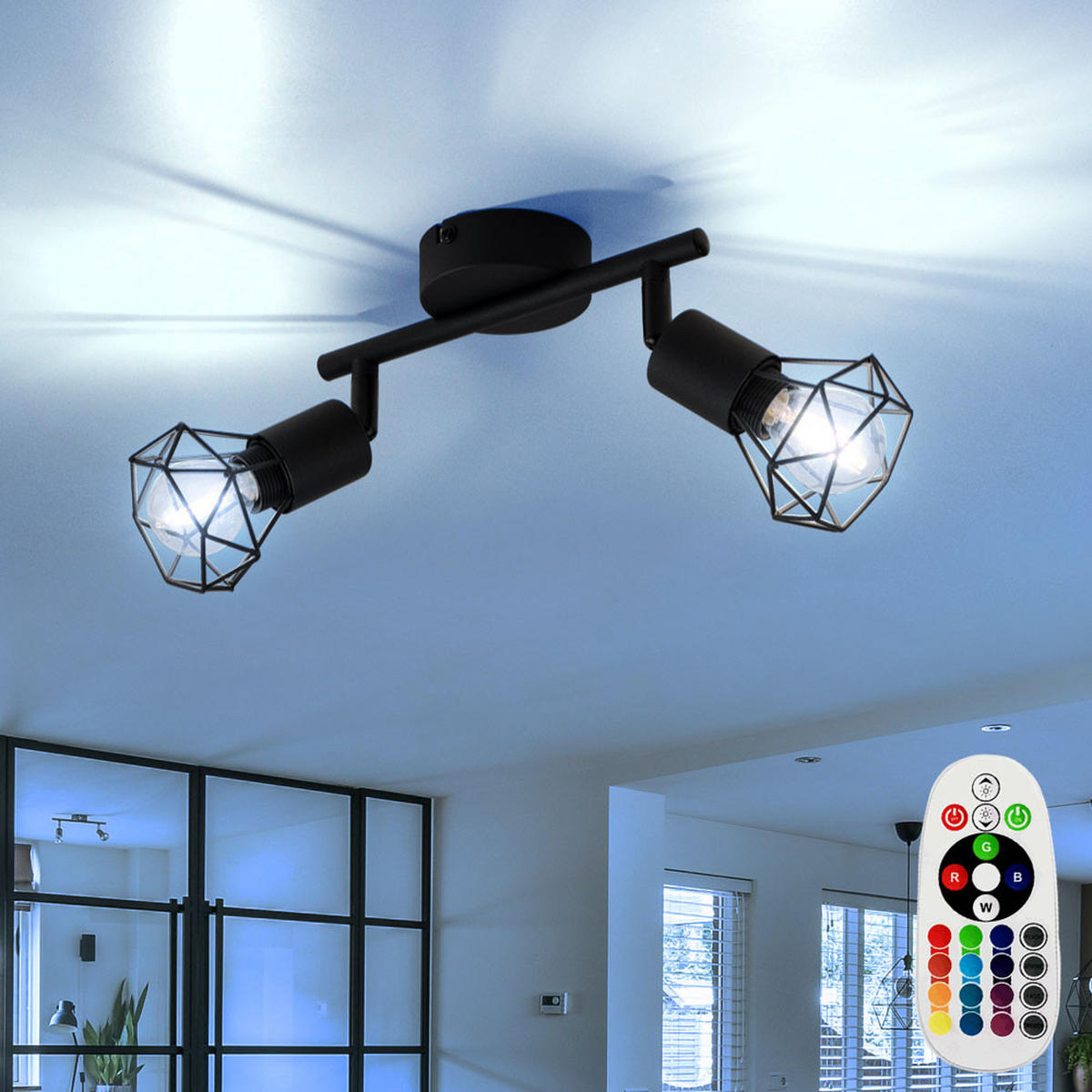 LED DECKENLEUCHTE Metall Weiß - Weiß, Kunststoff (22/8/18cm)