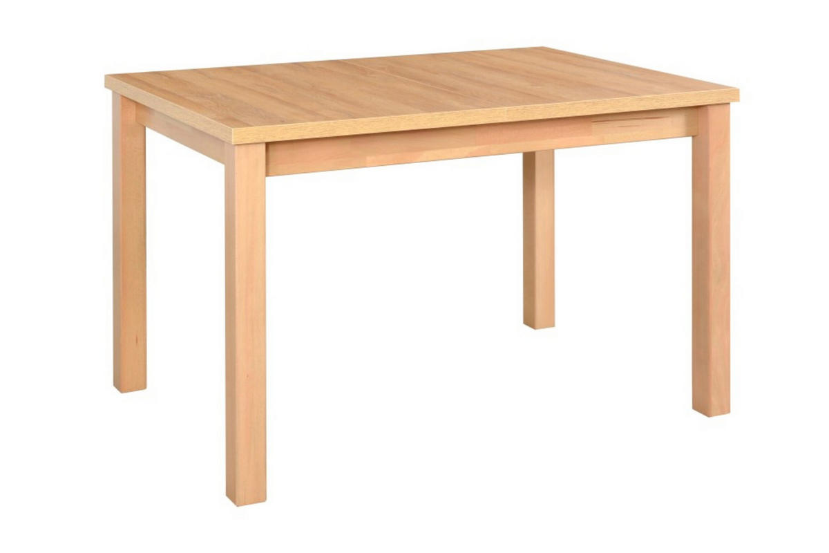 ESSTISCH Max 5, 120-150/80 cm, grandson - Birkefarben, Holz (80/120/78cm) - Leaf Design