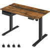 BÜROTISCH Booker - Braun, Holzwerkstoff (120/60/120cm) - VASAGLE