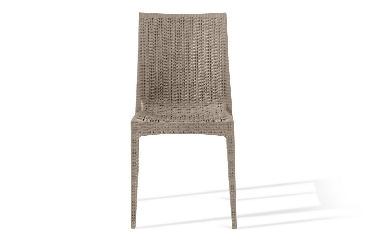 GARTENSTUHL ETULI 4-tlg, Beige - Beige, Kunststoff (48/88/50cm) - KONSIMO®