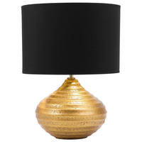 TISCHLAMPE Kuban 32/32/42 cm - Goldfarben, Keramik (32/32/42cm) - Beliani