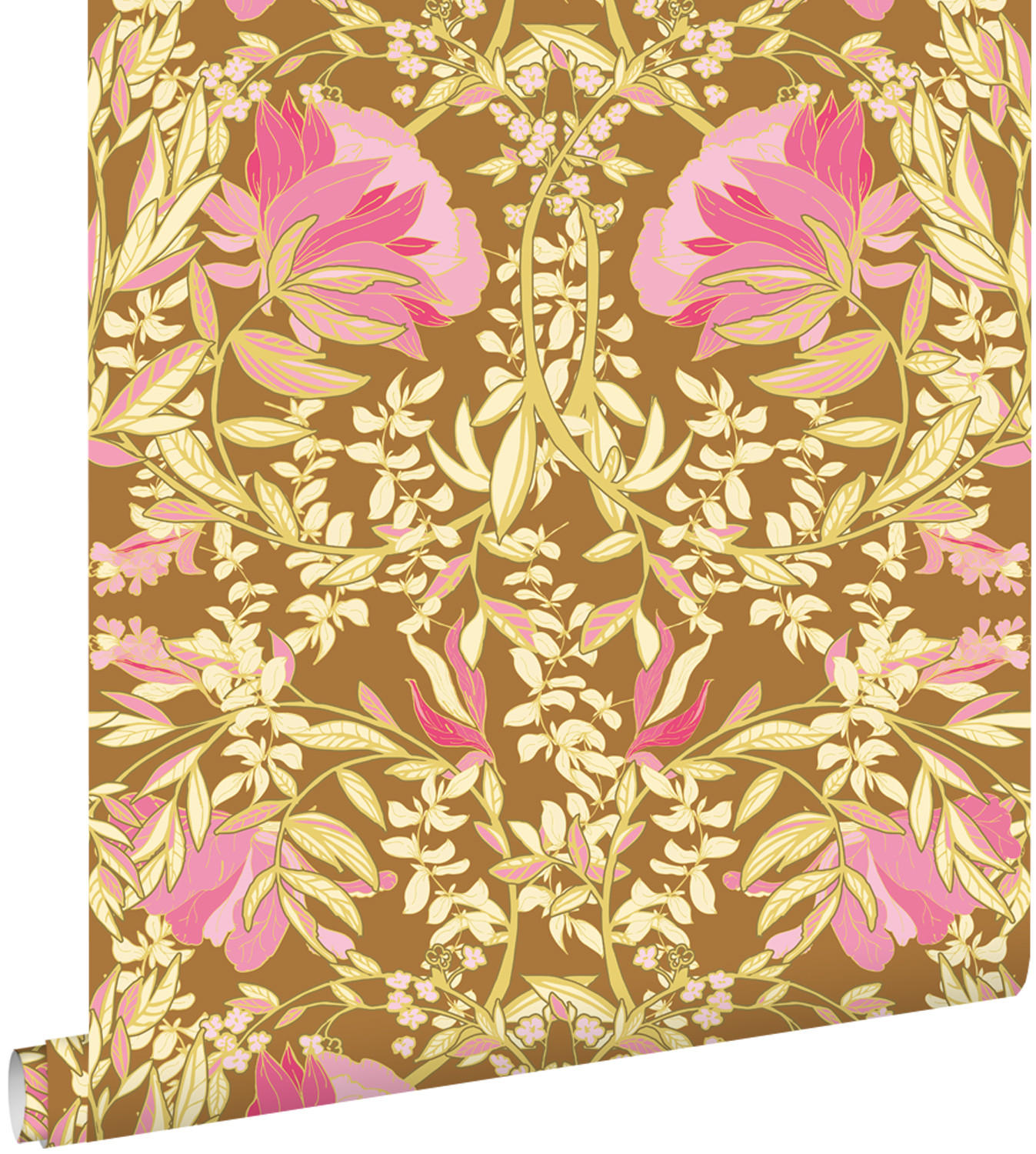 TAPETE Blumenmuster im Jugendstil 50 x 900 cm - Pink, Papier (50/900cm) - ESTAhome