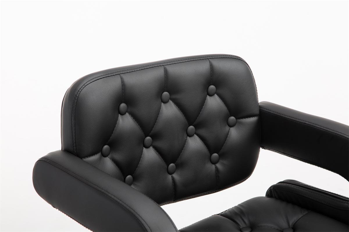 BARHOCKER 2er Set Burid Kunstleder Schwarz Silber - Schwarz, Leder/Metall (62/103/55cm) - DELUKE