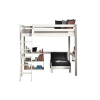 HOCHBETT Karolina 209x190x215 aus Massivholz+MDF in Weiß - Weiß, Holz (140/200cm) - 58aufmkessel