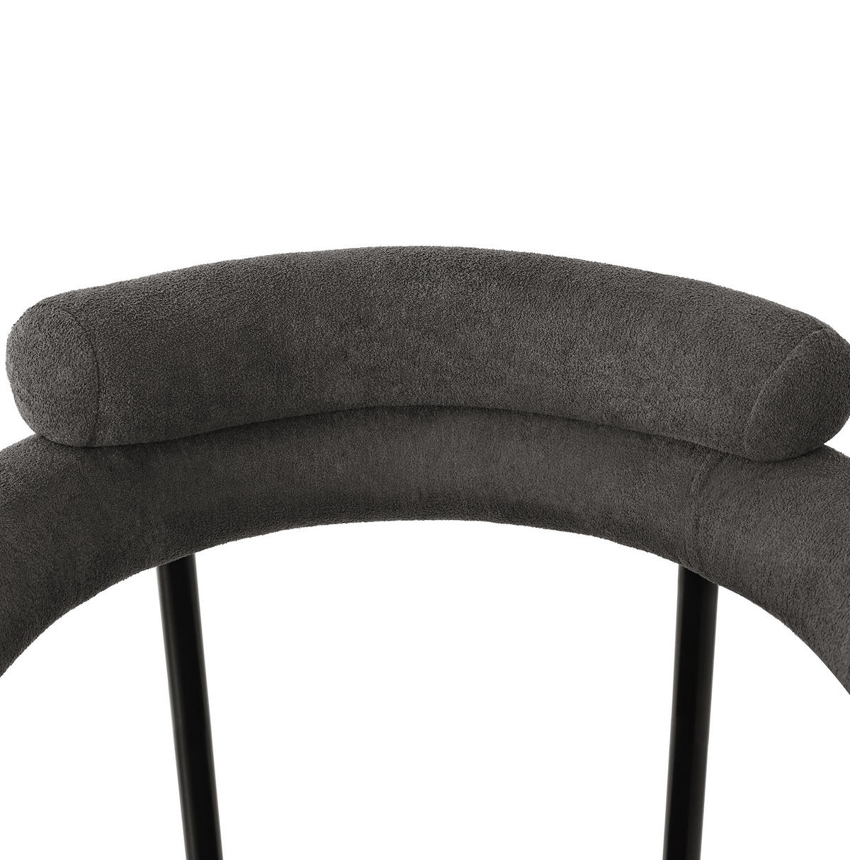 SESSEL ergonomisch ca. 70 x 62 x 84 cm Stoff Dunkelgrau 6er-Set - Dunkelgrau, Metall (62/84/70.1cm) - Meubliv