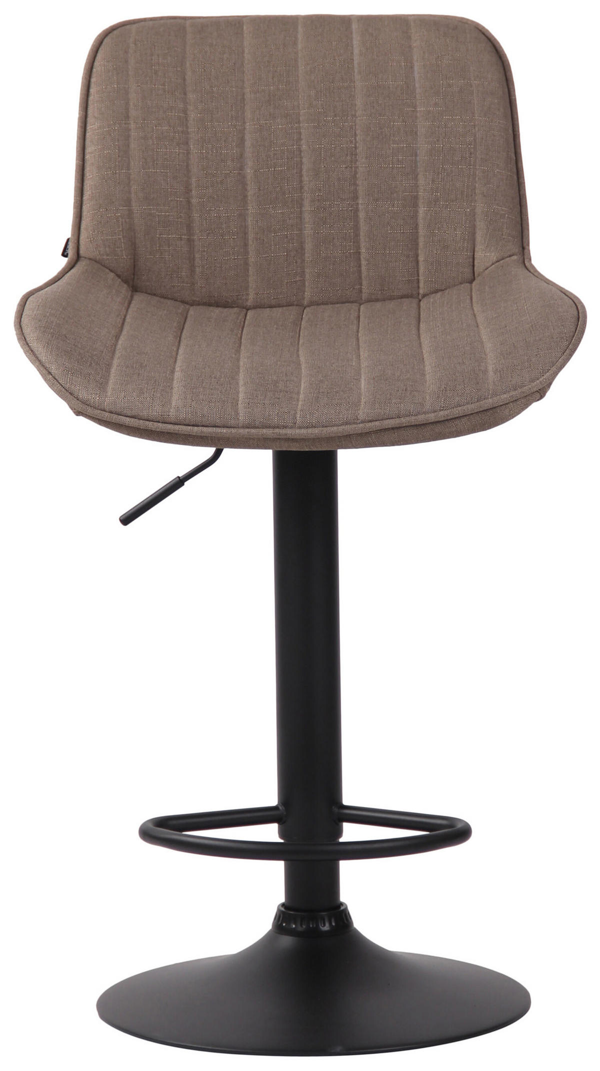 BARHOCKER Lento, Gestell schwarz, Stoff Taupe - Schwarz/Grau, Textil/Metall (50/100/50cm) - TPFLiving