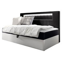 BOXBETT Gold Junior 2 - Schwarz/Weiß, Holz (80/200cm) - MIRJAN24