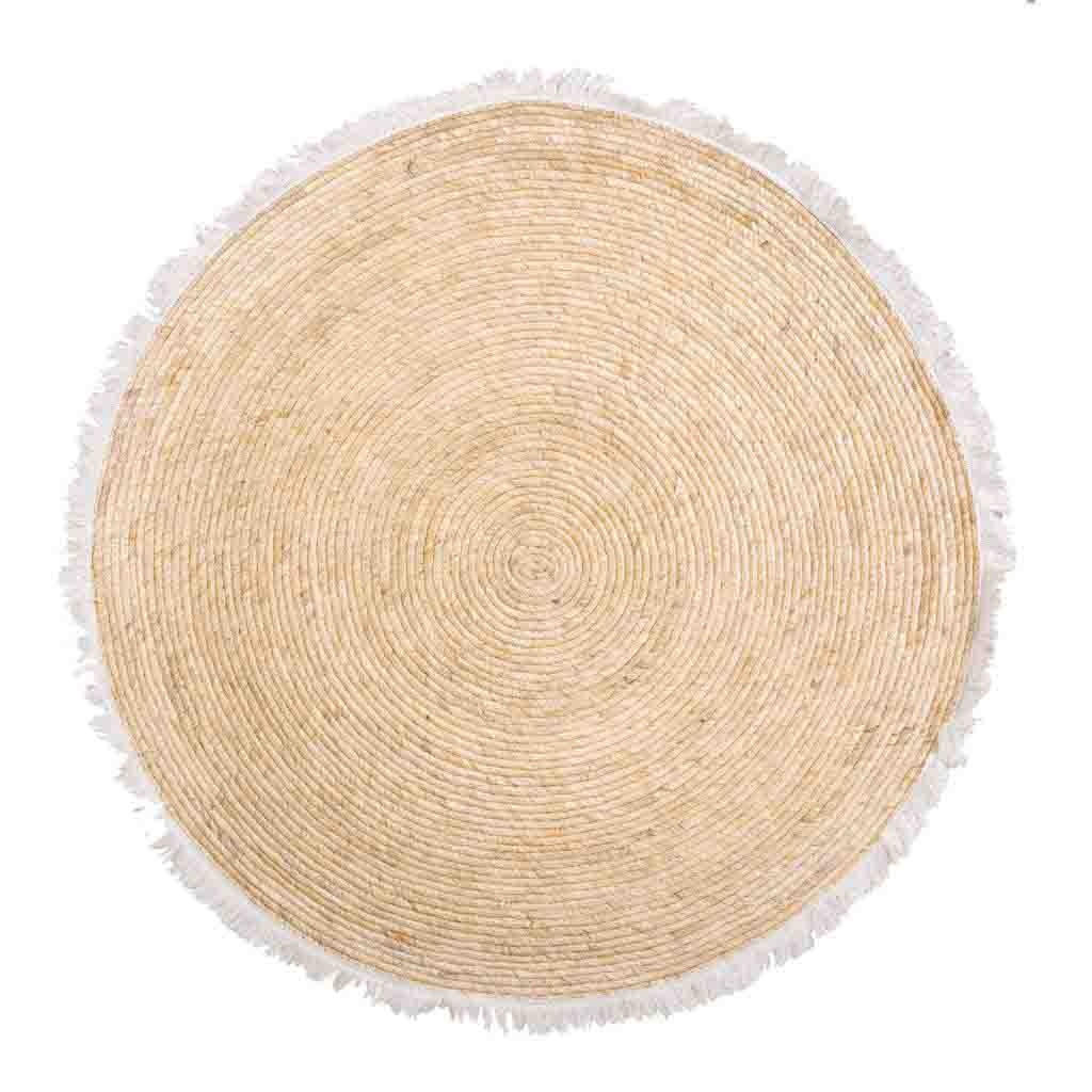 Wanderlust Naturfaserteppich Beige 120x120 cm