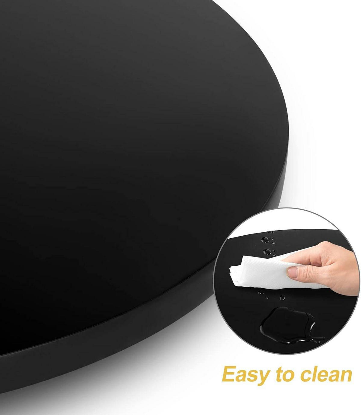 BARTISCH, höhenverstellbarer Tisch 70-91 cm, 52x52x91cm - Schwarz, Holzwerkstoff/Metall (52/52/91cm) - Woltu