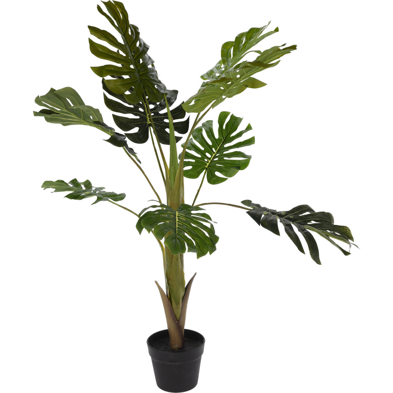 ZIMMERPFLANZE Monstera 110 cm - Grün, Kunststoff (110cm)