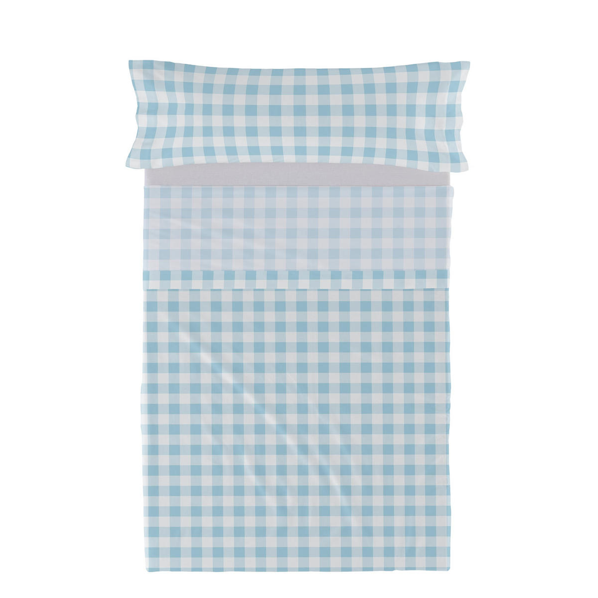 BETTWÄSCHE 2er-Set teiliges vichy 160x270 cm blau - Blau, Textil (160/270cm) - Happy Friday