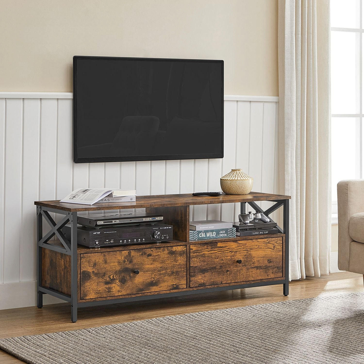 FERNSEHTISCH BANJUL - Braun, Holzwerkstoff (40/50/120cm) - Hansiro