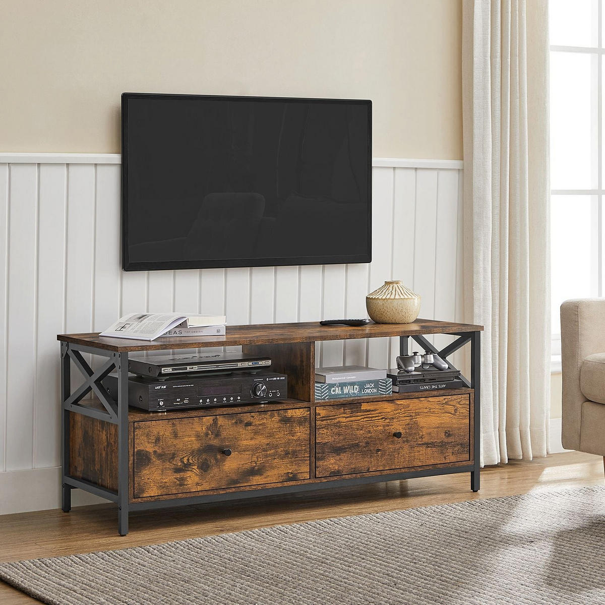 FERNSEHTISCH BANJUL - Braun, Holzwerkstoff (40/50/120cm) - Hansiro