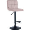 BARHOCKER Samt Rosa - Schwarz/Rosa, Textil/Metall (46/94/47cm) - CLP