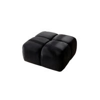 HOCKER, Pouf, Veloursstoff Bluvel, Schwarz, Averro - Schwarz, Holz (88/42/88cm) - Kaiser Möbel