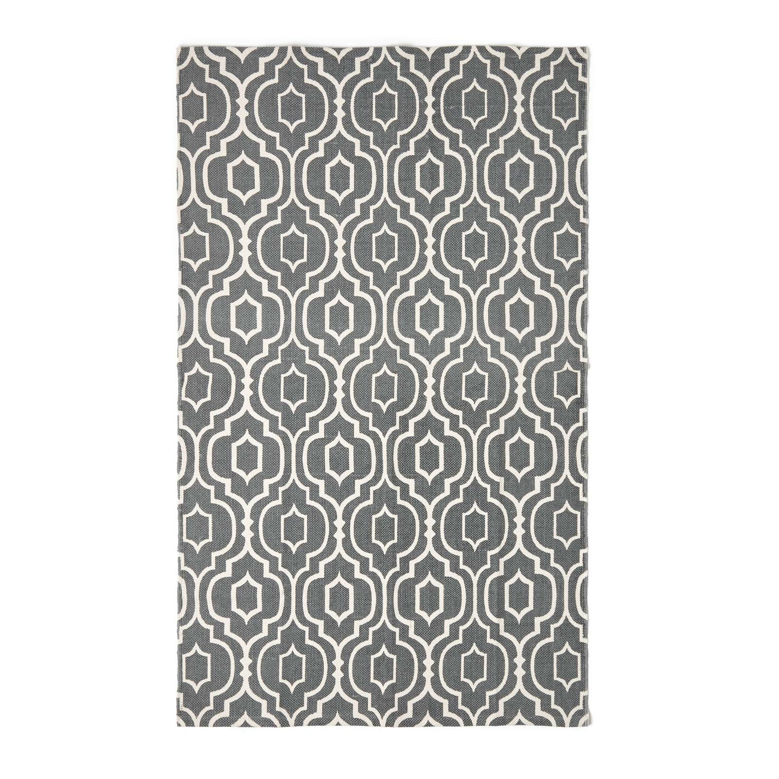 BAUMWOLLTEPPICH Riga geometrisch 160/230 cm - Grau, Textil (160/230cm) - Homescapes