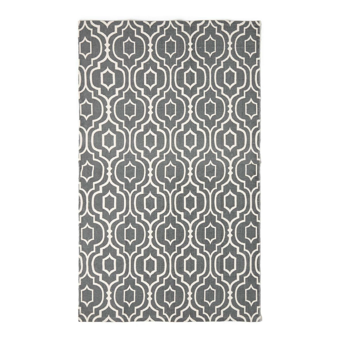 BAUMWOLLTEPPICH Riga geometrisch 160/230 cm - Grau, Textil (160/230cm) - Homescapes