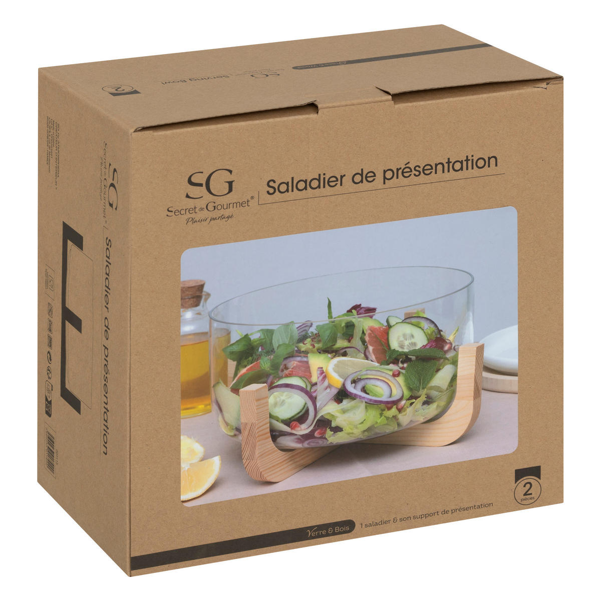 SALATSCHÜSSEL Glas Arha Ø 28 cm - Transparent, Glas (28cm) - Secret de Gourmet