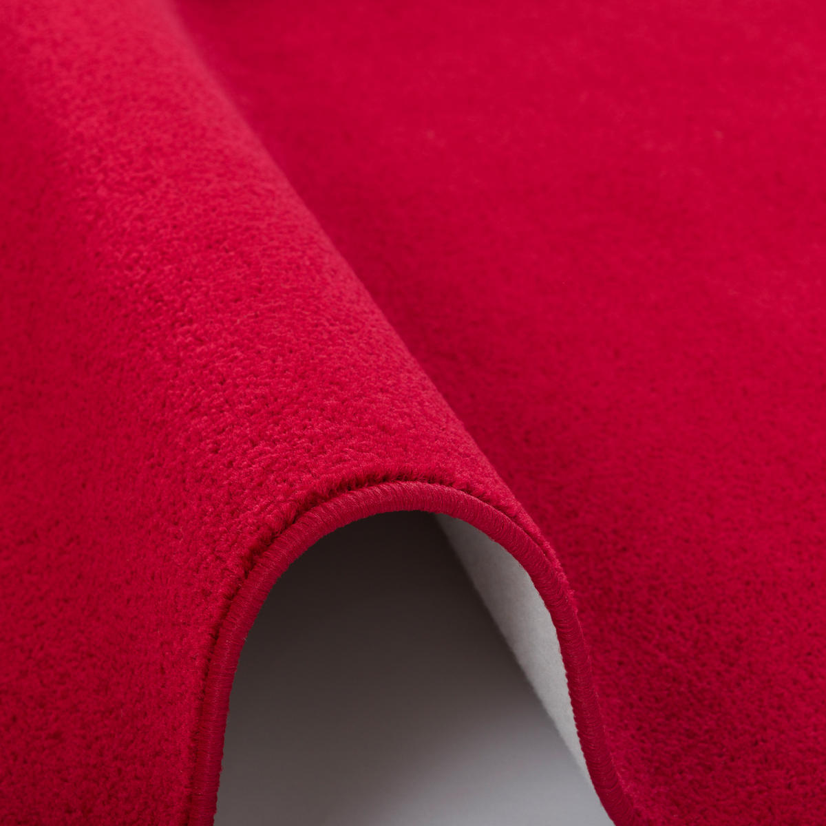 TREND VELOURS TEPPICH JOY RUND - Rot, Textil (133/133cm) - Snapstyle