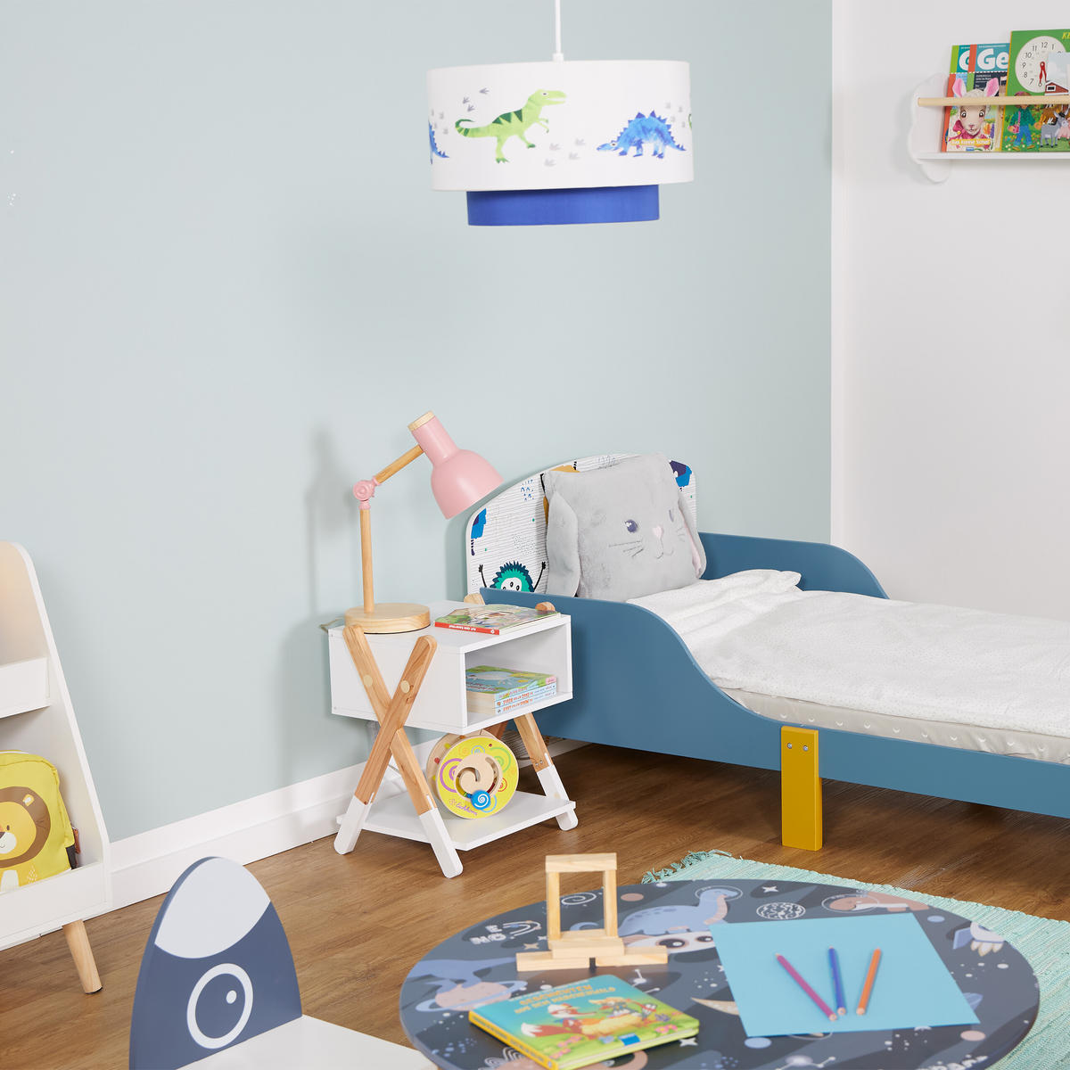 KINDER-NACHTTISCH - Multicolor, Holz/Holzwerkstoff (34/42/30cm) - Relaxdays