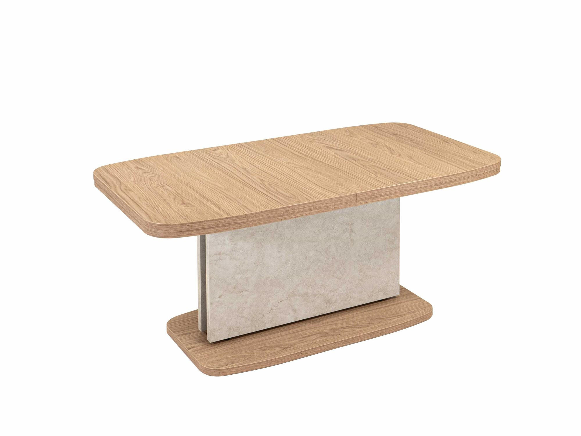 COUCHTISCH höhenverstellbar ausziehbar Cora 110x53x63 Eiche/Sandstein - Sandfarben/Eichefarben, Holzwerkstoff (110/63/63cm) - 58aufmkessel