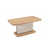 COUCHTISCH höhenverstellbar ausziehbar Cora 110x53x63 Eiche/Sandstein - Sandfarben/Eichefarben, Holzwerkstoff (110/63/63cm) - 58aufmkessel