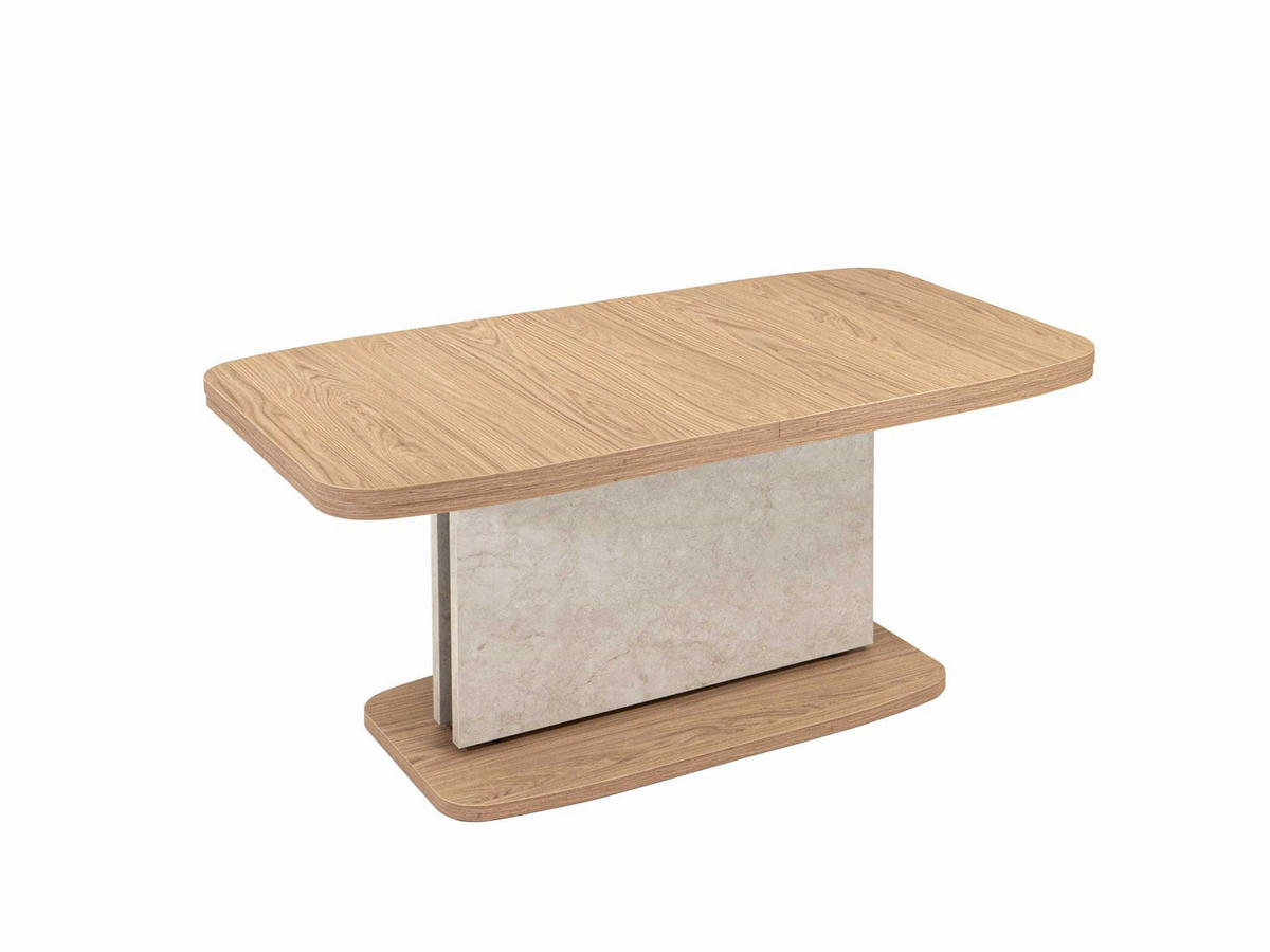 COUCHTISCH höhenverstellbar ausziehbar Cora 110x53x63 Eiche/Sandstein - Sandfarben/Eichefarben, Holzwerkstoff (110/63/63cm) - 58aufmkessel