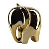 DEKOELEFANT Mia Gold 15/12/16.5 cm Keramik - Goldfarben, Keramik (12/16.5/15cm) - Mondex