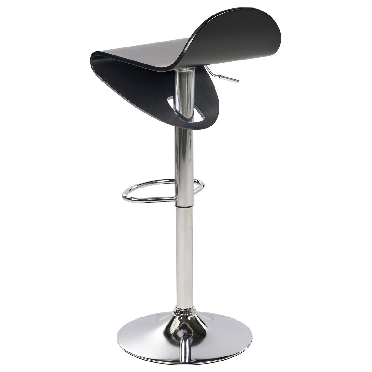 BARHOCKER 2er-Set Holzwerkstoff Schwarz Liverpool - Schwarz, Holzwerkstoff/Metall (41/76/41cm) - Beliani