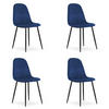 ESSZIMMERSTUHL 4-er Set DAPI marineblauer Sitz - Dunkelblau, Textil (44.5/87.5/50.5cm) - Valora