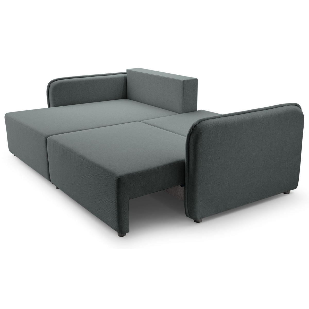 ECKSOFA Kassian, Grau Strukturstoff, linksseitig - Schwarz/Grau, Kunststoff/Textil (227/147cm) - Selsey