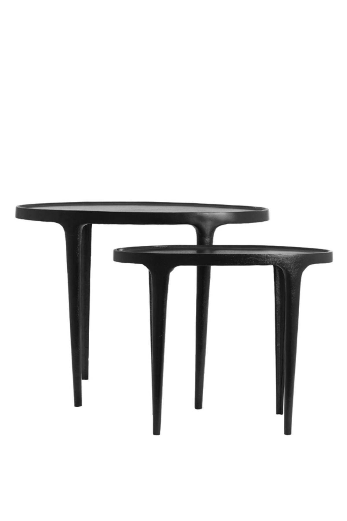 BEISTELLTISCH Arica Schwarz 70/33/53 cm 2er-Set - Schwarz, Metall (70/33/53cm) - Light & Living