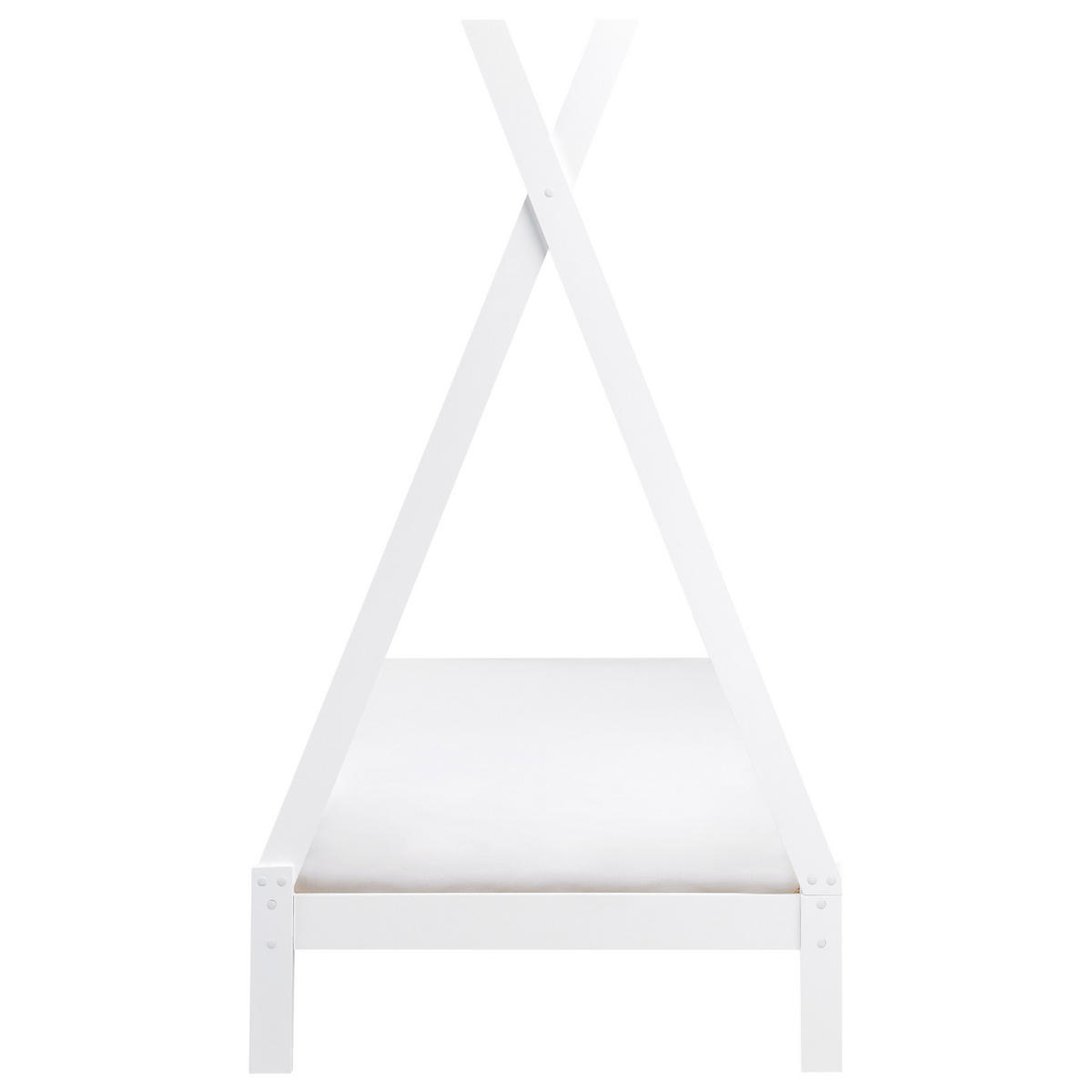 KINDERBETT 90/200 cm Weiß Devay - Weiß, Holz (90/200cm) - Beliani