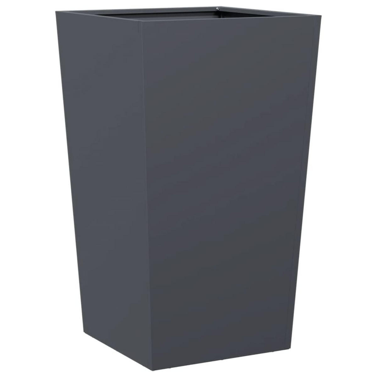 PFLANZKÜBEL 2 Stk. Anthrazit 45/45/75 Cm Stahl - Anthrazit, Metall (45/75/45cm) - vidaXL