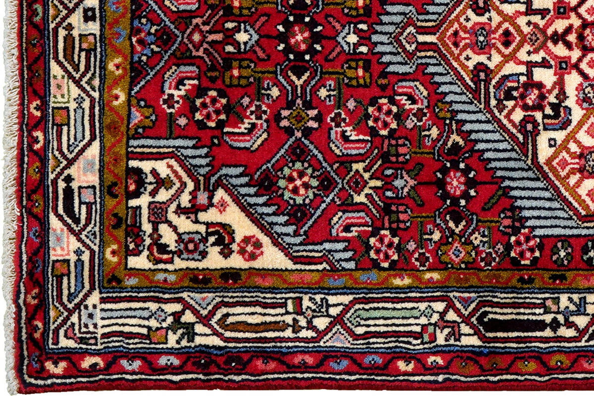 TEPPICH Assadabad Rot 118/73 cm Schurwolle - Rot, Textil (73/118cm) - Looma