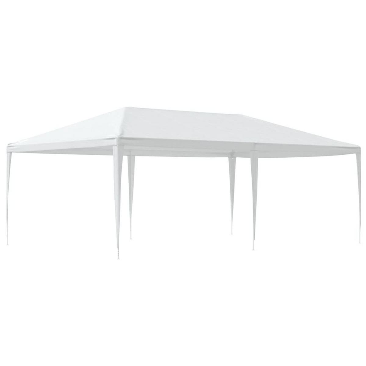 PARTYZELT 4/6 M Weiss - Weiß, Kunststoff (600/270/400cm) - vidaXL