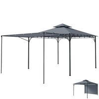 PAVILLON Polyester Metall Dunkelgrau - Dunkelgrau, Textil/Metall (320/275/320cm) - Outsunny