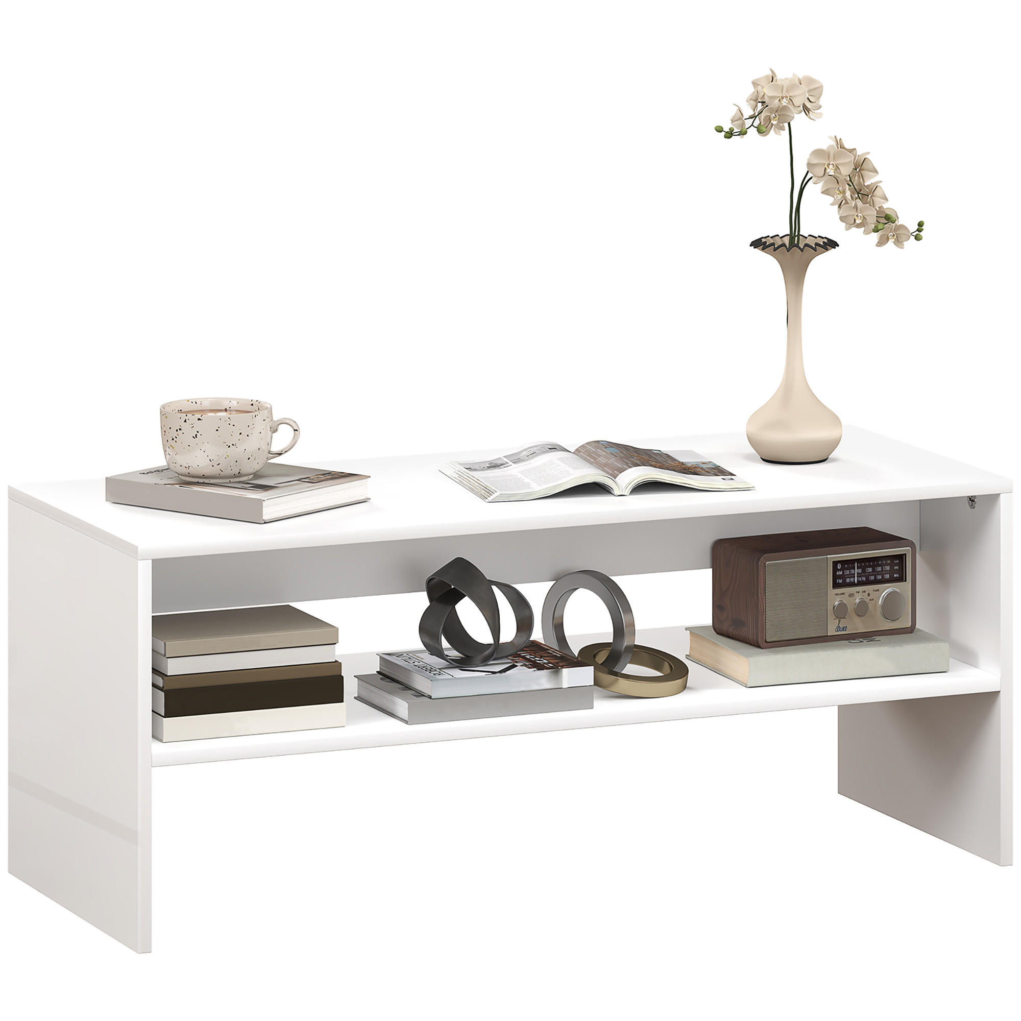 COUCHTISCH Weiß 1 Stück - Weiß, Kunststoff (100/40/41.5cm) - GiPP