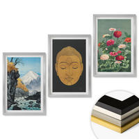 WANDBILDER 3er Set - 40x60 cm Silberner Rahmen - Japanische Natur, Japandi-Kultur - Silberfarben, Kunststoff (40/60cm) - ArtPrintCave