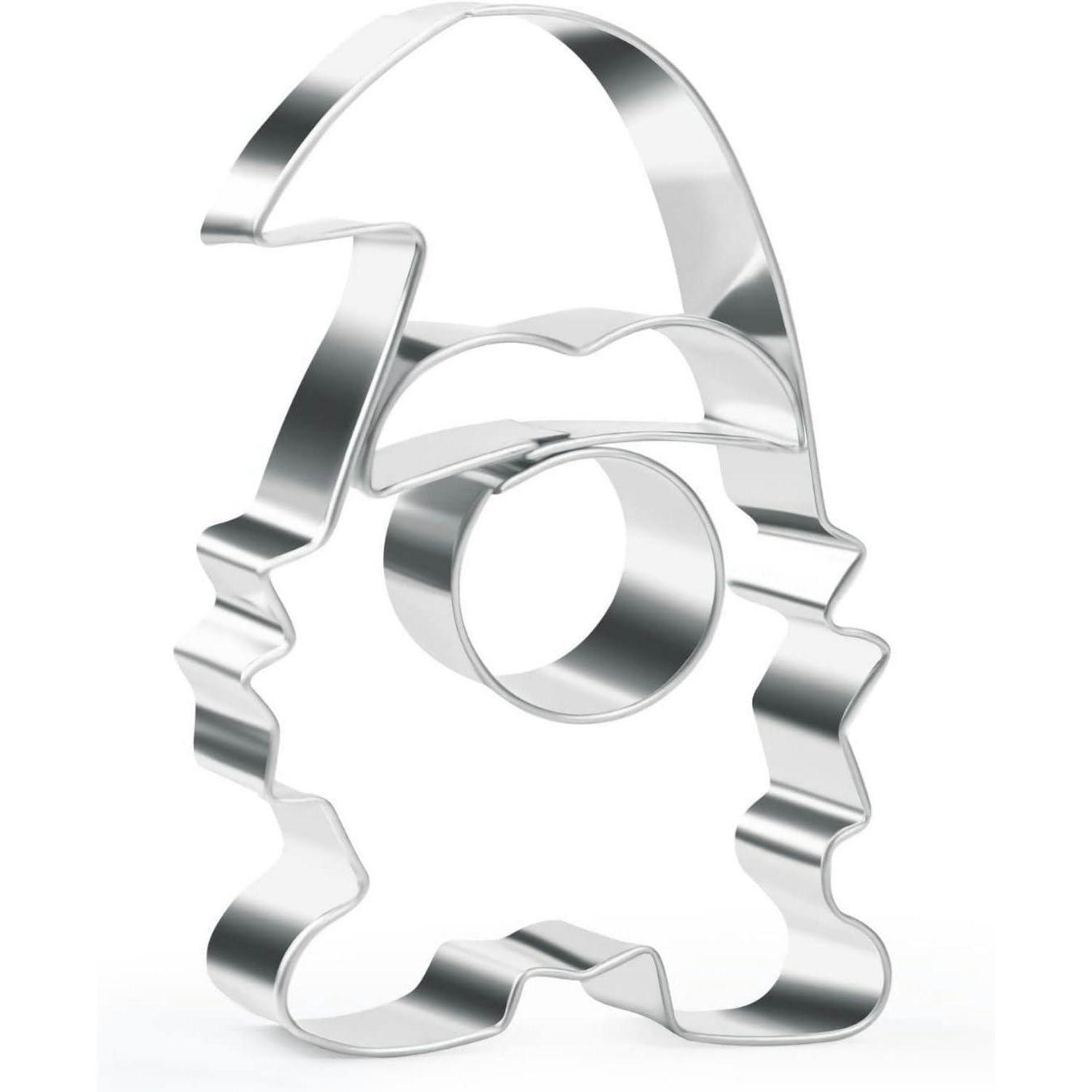 AUSSTECHFORM Wichtel Edelstahl 3D Weihnachten - Silberfarben, Metall (4.7/2/7cm)