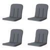 GARTENSTUHLKISSEN Rippe 94/48 cm 4er-Set - Grau, Textil (48/5/94cm) - Madison