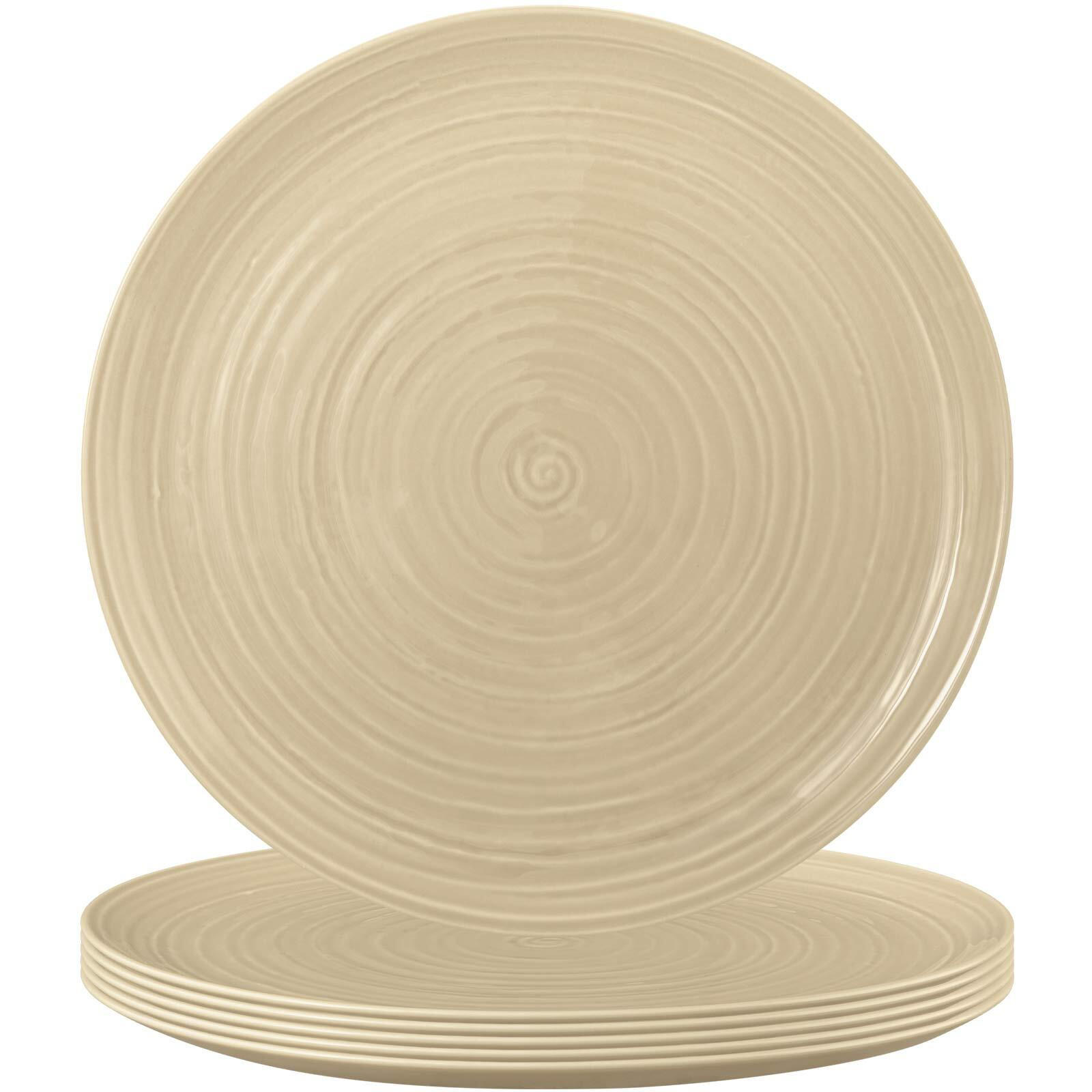 PIZZATELLER Terra Sandbeige ø 31,5 cm 6er Set - Beige, Keramik (31.5cm) - Seltmann Weiden