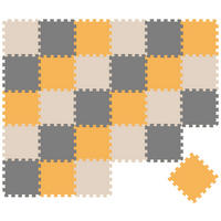 SPIELMATTE ab Null - 270/90 cm Puzzlematte Grau - Multicolor, Kunststoff (30/30cm) - Littletom
