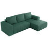 ECKSOFA TRENTINO L Grün Stukture - Rechts - Schwarz/Grün, Textil (164/266cm) - MKS