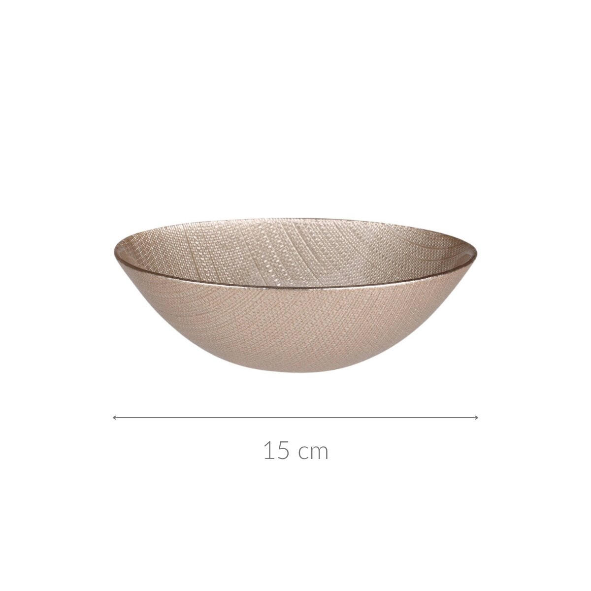 SCHALE Karneol Ø 15 cm - Goldfarben, Glas (15cm) - Home Styling Collection