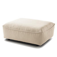 POLSTERHOCKER - Beige/Schwarz, Holz/Kunststoff (103/42/90cm) - home24