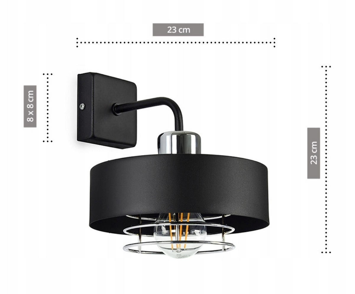 WANDLEUCHTE EDISON - Chromfarben/Silberfarben, Metall (23/23/20cm) - kiki design